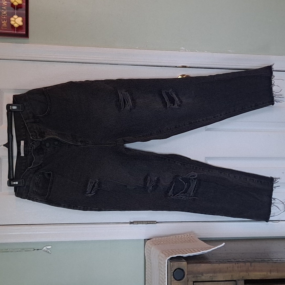 PacSun Ripped Jeans, Straight, Highrise, Raw Hem